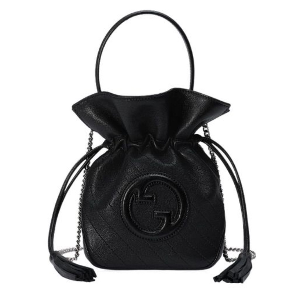 Gucci Blondie Mini Drawstring Bucket Bag with Chain Strap